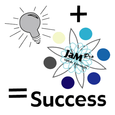 lightbulb plus sign jam pro web design logo equals sign success